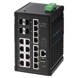 Edimax IGS-5416P switch di rete Gestito Gigabit Ethernet (10/100/1000) Nero Supporto Power over Ethernet (PoE)