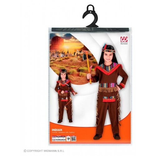 INDIANO (costume, fascia per testa con piume)...