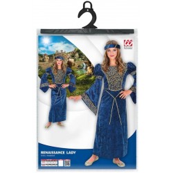 DAMA DEL RINASCIMENTO (vestito, copricapo) (140 cm / 8-10 Years)