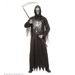 COST.GRIM REAPER (tunica con catena, cappuccio con maschera) Taglia (L)
