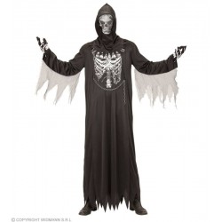 COST.GRIM REAPER (tunica con catena, cappuccio con maschera) Taglia (L)