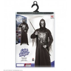 COST.GRIM REAPER (tunica con catena, cappuccio con maschera) Taglia (L)