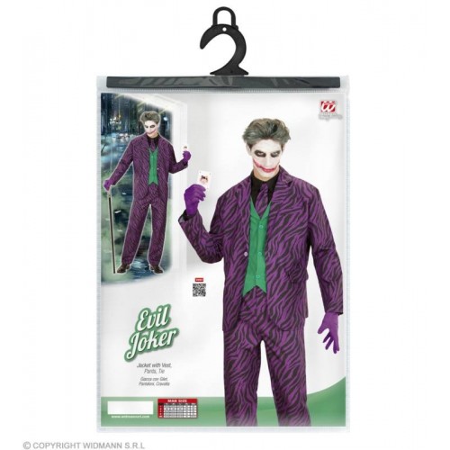 COST.EVIL JOKER (giacca con gilet, pantaloni,...
