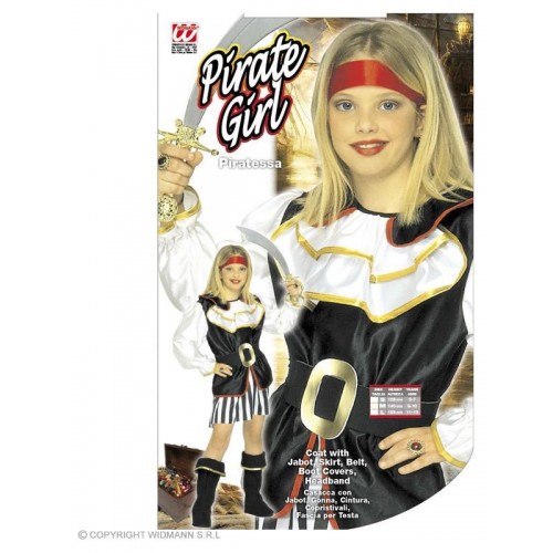 PIRATESSA (casacca con jabot, gonna, cintura,...