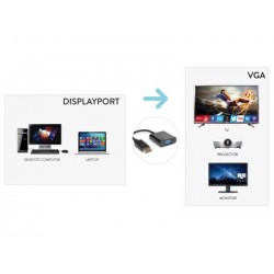 Hamlet XVADP-VGA cavo e adattatore video DisplayPort VGA (D-Sub)