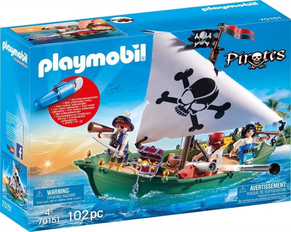 Playmobil Pirates 70151 - Nave pirata con motore subacqueo
