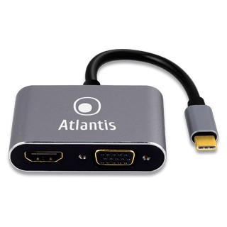 Atlantis Land A04-TC_HDMI+VGA adattatore grafico USB 1920 x 1080 Pixel Nero