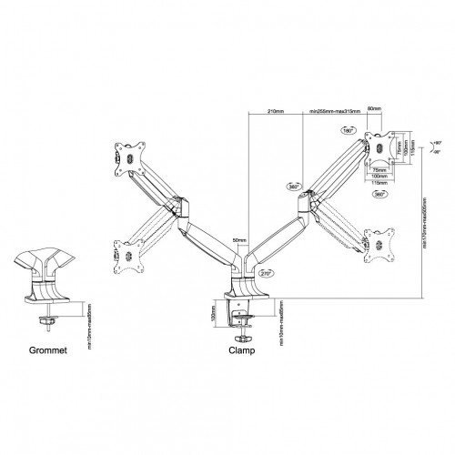 Newstar Supporto da scrivania per monitor