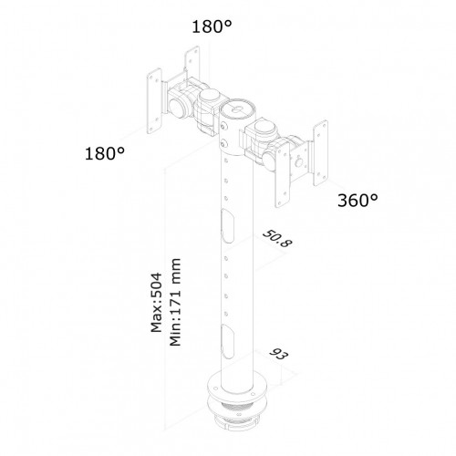 Newstar Supporto da scrivania per monitor