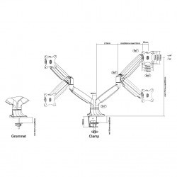Newstar Supporto da scrivania per monitor