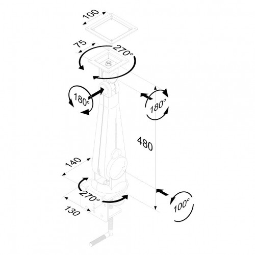 Newstar Supporto da scrivania per monitor