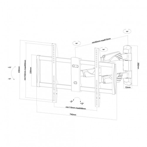 Newstar Supporto a parete per TV