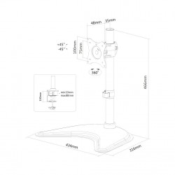 Newstar Supporto da scrivania per monitor
