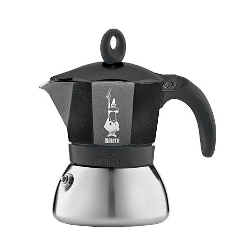 Bialetti Moka Induktion 6 tazze Nero, Argento