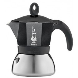 Bialetti Moka Induktion 6 tazze Nero, Argento