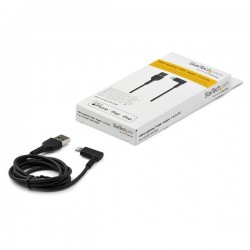 StarTech.com Cavo USB angolare a Lightning - Conforme Apple Mfi da 1m - Nero