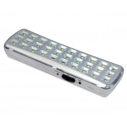 Avidsen Lampada di Emergenza 30 LED SMD Batteria al Litio Antiblack-Out