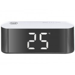 Trevi EC 883 BL Orologio da tavolo digitale Nero, Bianco Rettangolare