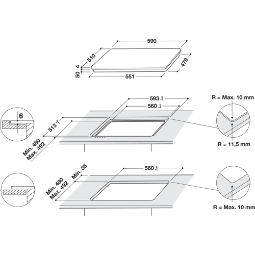 Hotpoint HQ 5660S NE - Piano Cottura a...