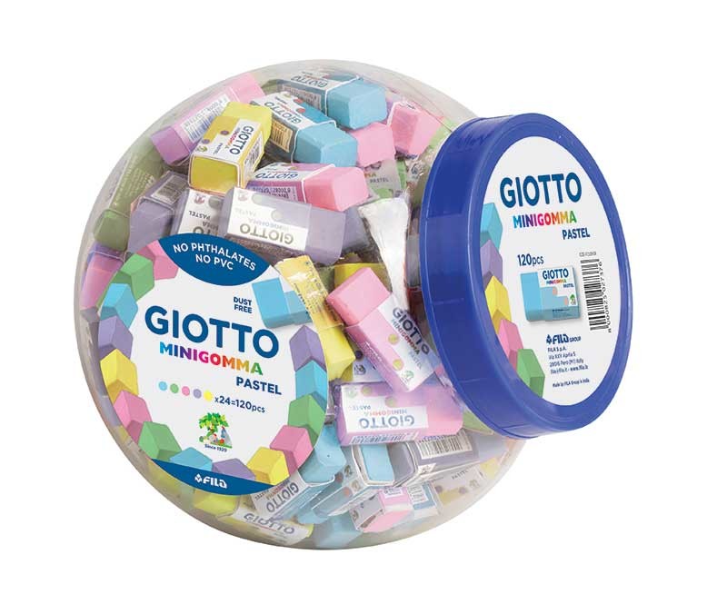 Giotto Pastel gomma per cancellare Elastomero Termoplastico (TPE) Verde, Giallo, Blu, Rosa...