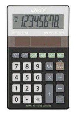 Sharp EL-R277BBK calcolatrice Desktop Nero
