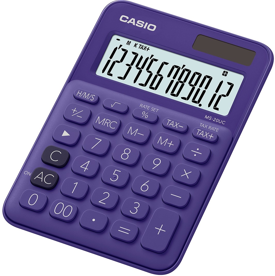 Casio MS-20UC-PL calcolatrice Desktop Calcolatrice di base Porpora