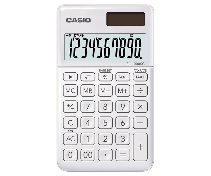 Casio SL-1000SC-WE calcolatrice Tasca Calcolatrice di base Bianco