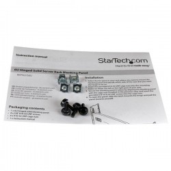 StarTech.com Pannello Cieco per Armadi e Rack con fessure e cerniere 6U - Mascherina Frontale per Rack / Armadi