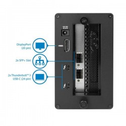StarTech.com Adattatore di rete Thunderbolt 3 a 2 porte in Fibra Ottica da 10GB Ethernet SFP+ Aperto - Chassis e Scheda