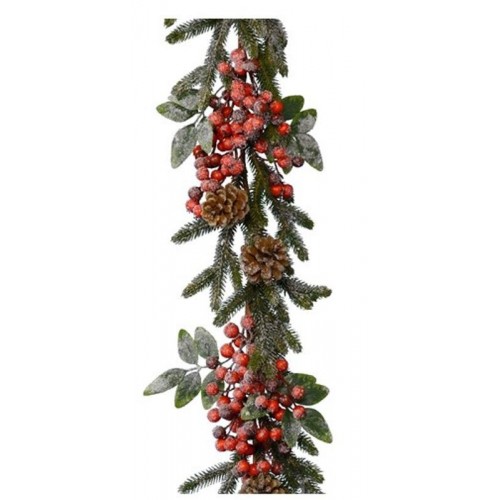 GHIRLANDA PINO CON BACCHE