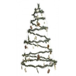 ALBERO A SPIRALE CON LED BIANCO CALDO A BATTERIA