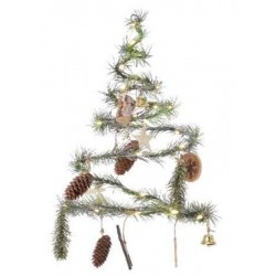 ALBERO A SPIRALE A BATTERIA CON LED BIANCO CALDO