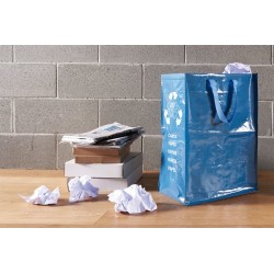 Perfetto 12853 cestino per rifiuti Rettangolare Blu Carta