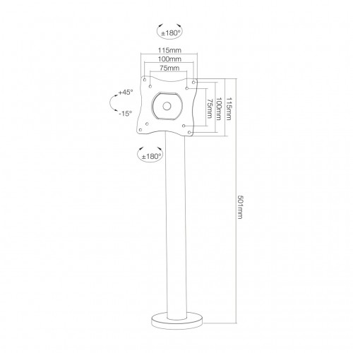 Newstar Supporto da scrivania per monitor
