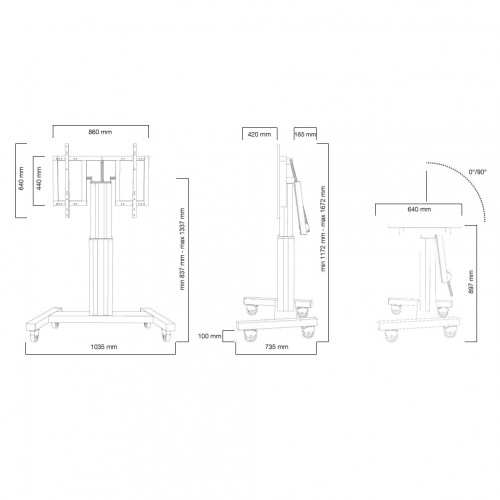 Newstar Mobiletto portatile per TV