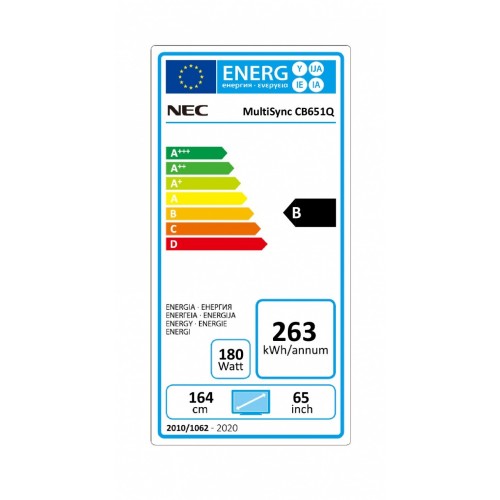 NEC MultiSync CB651Q 165,1 cm (65") LED 4K...