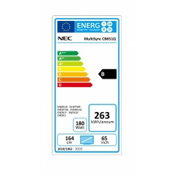 NEC MultiSync CB651Q 165,1 cm (65") LED 4K Ultra HD Touch screen Pannello piatto interattivo Nero