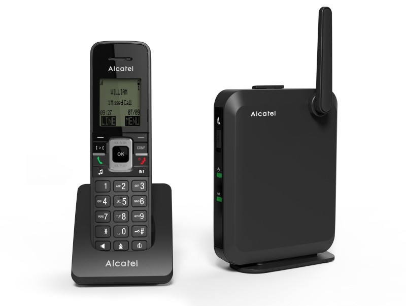 Alcatel IP2215 telefono IP Nero Cornetta wireless LCD 6 linee