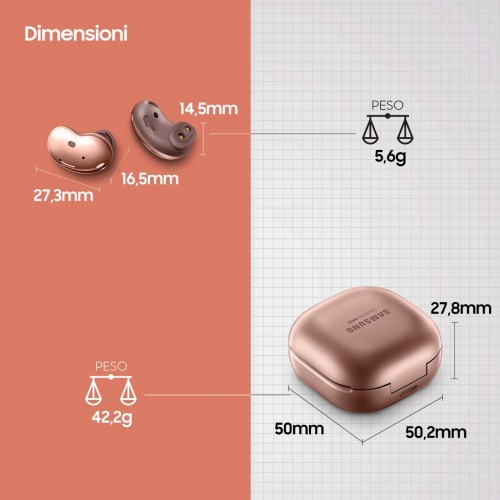 Samsung Galaxy Buds Live, Mystic Bronze Cuffia...