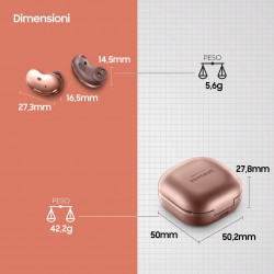 Samsung Galaxy Buds Live, Mystic Bronze Cuffia Auricolare Bronzo