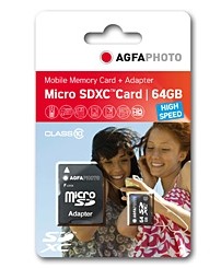 AgfaPhoto 64GB MicroSDXC memoria flash Classe 10