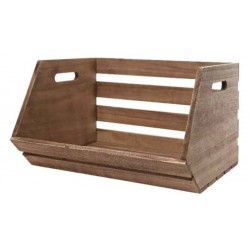 cassetta espositore in legno di paulonia colore marrone