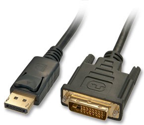 Lindy 3m DisplayPort/DVI Cable DVI-D Nero