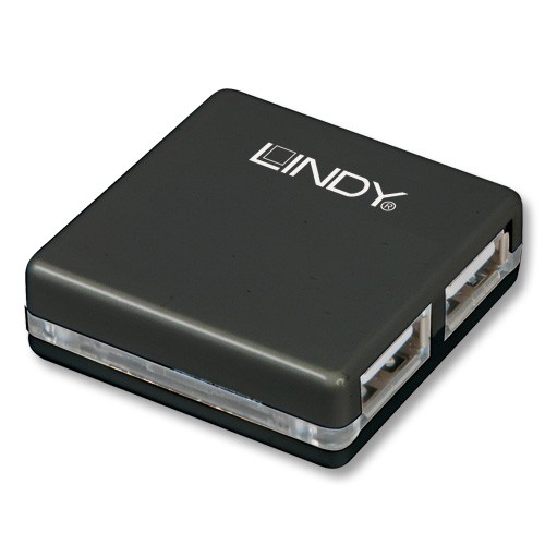 Lindy 42742 hub di interfaccia 480 Mbit/s Nero