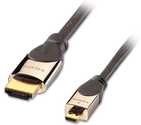 Lindy CROMO, HDMI - Micro HDMI, 2m cavo HDMI HDMI tipo A (Standard) HDMI tipo D (Micro) Ne...
