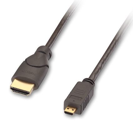 Lindy 2m HDMI/micro HDMI cavo HDMI HDMI tipo A (Standard) HDMI tipo D (Micro) Nero, Oro