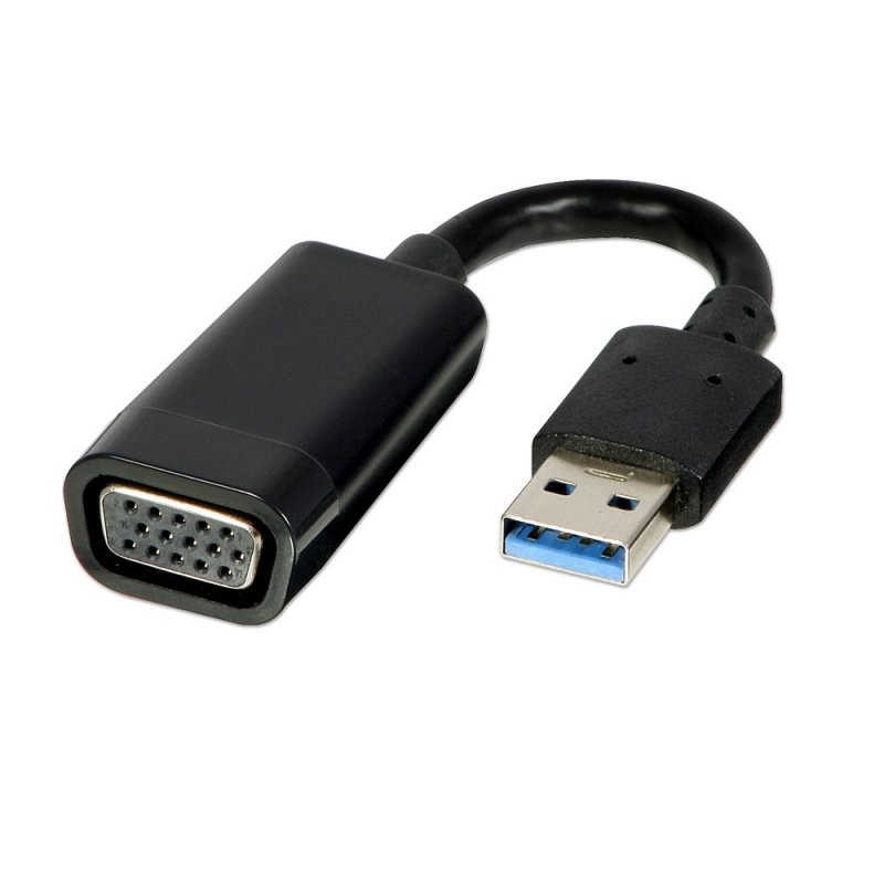 Lindy 43172 cavo di interfaccia e adattatore USB A VGA Nero