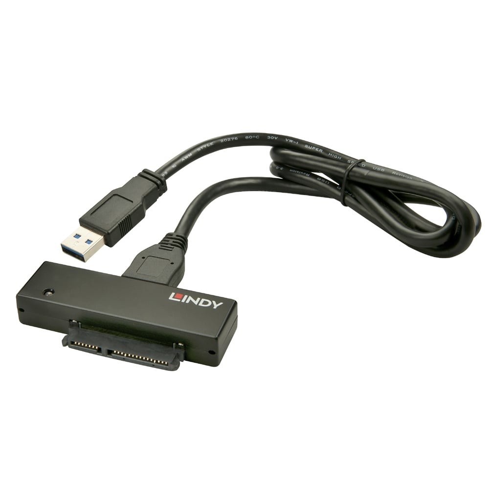 Lindy 42713 cavo di interfaccia e adattatore USB 3.1 A SATA Nero