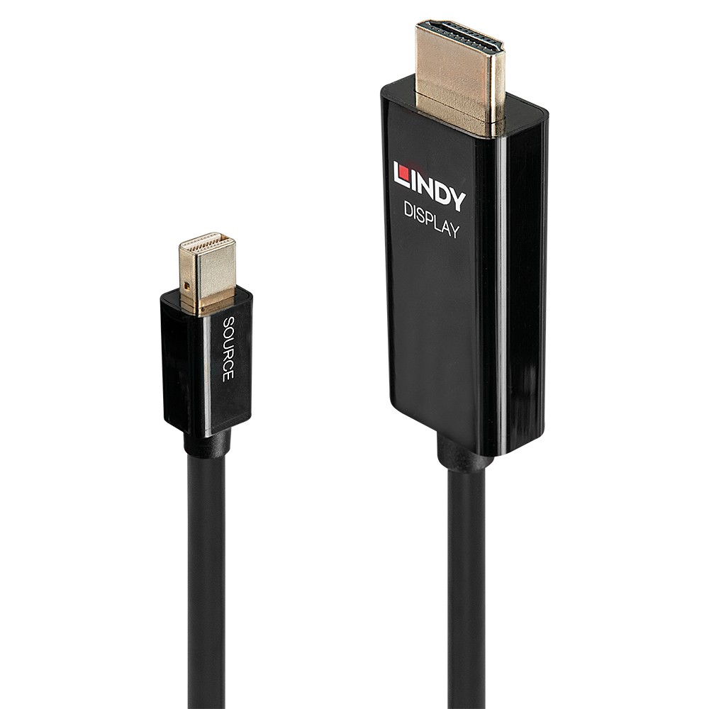 Lindy 40913 cavo e adattatore video 3 m Mini DisplayPort HDMI tipo A (Standard) Nero