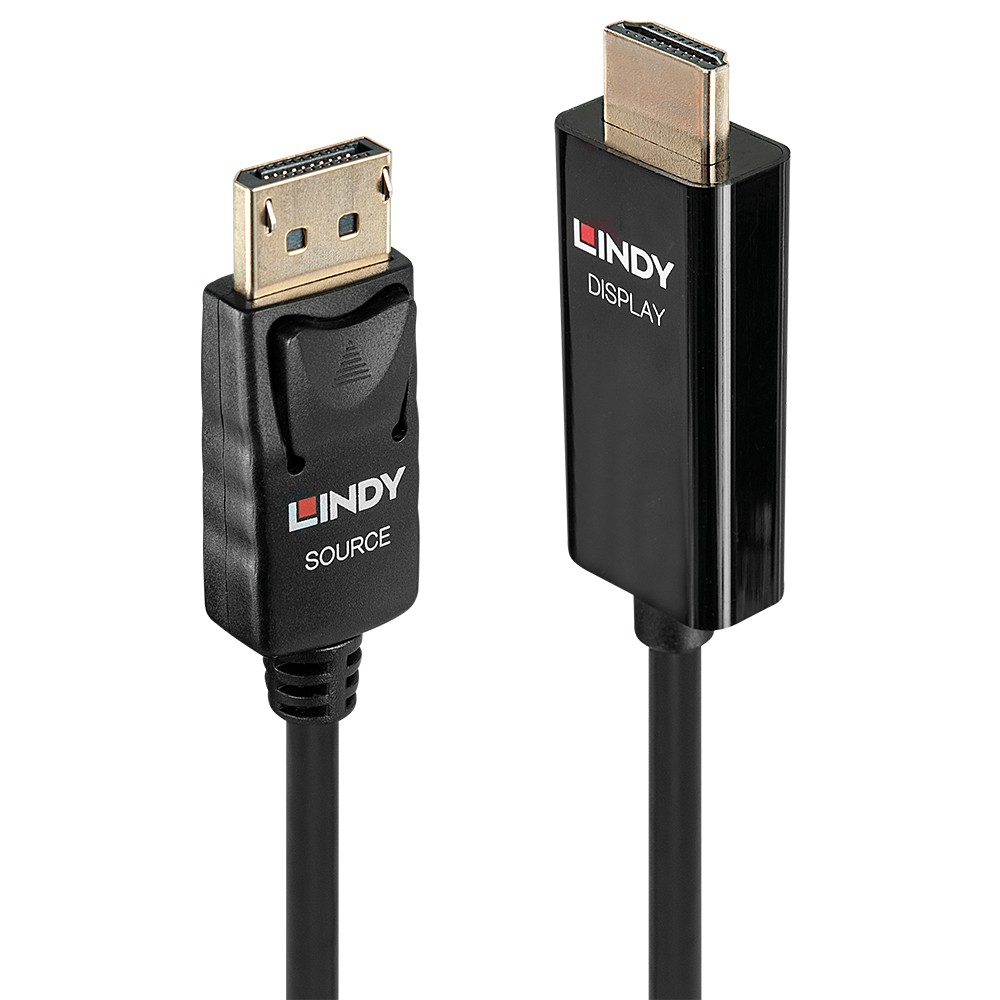 Lindy 40914 cavo e adattatore video 0,5 m HDMI tipo A (Standard) DisplayPort Nero